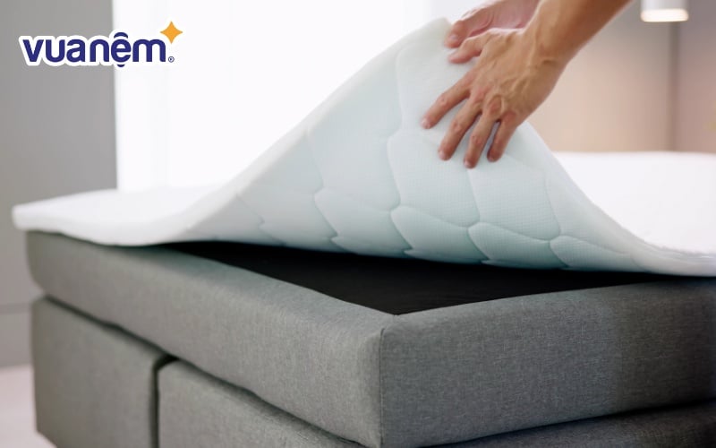 Topper nệm 2mx2m phù hợp với giường hoặc nệm size lớn