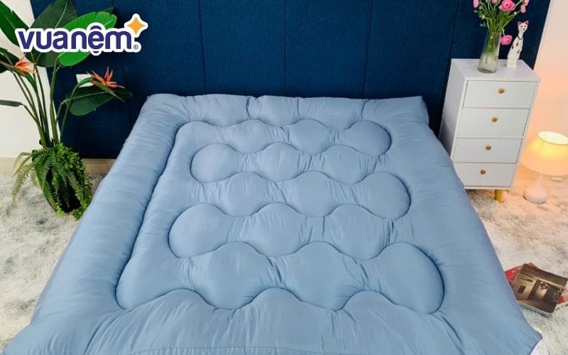 Tấm lót nệm 10cm Judy màu xanh