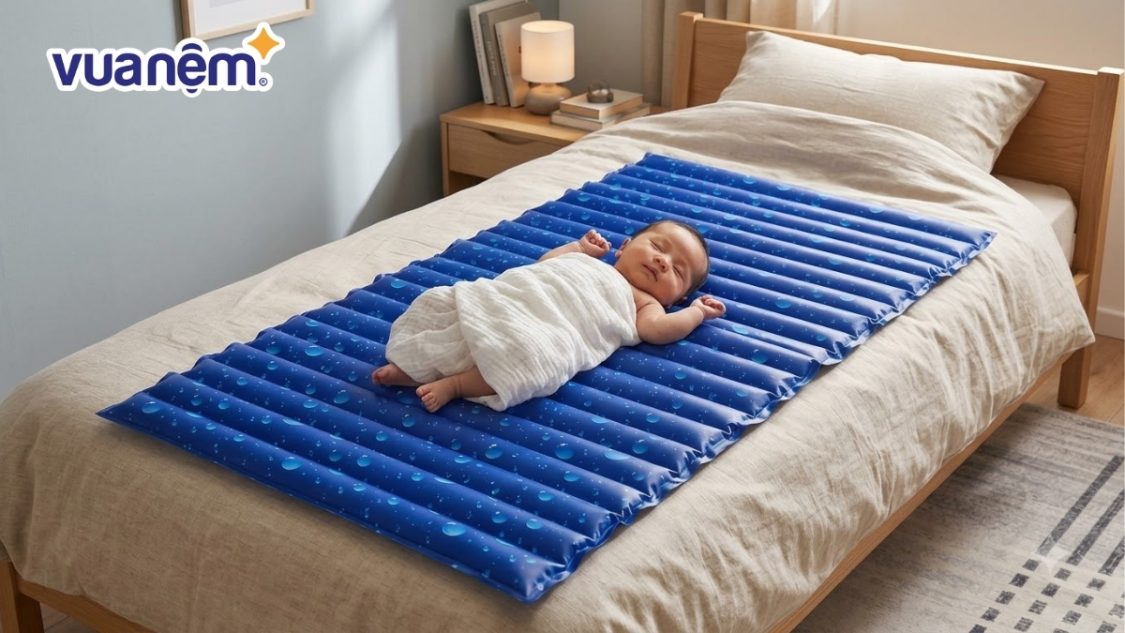 Trẻ sơ sinh nằm nệm nước được không? Cách chọn nệm phù hợp