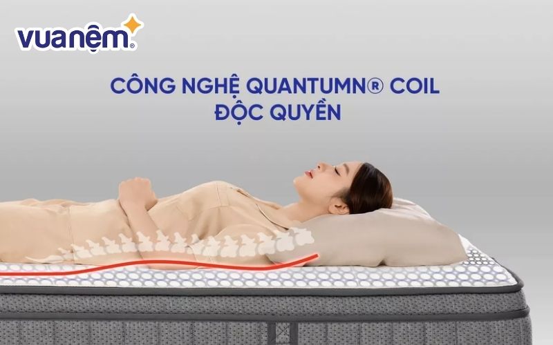 Nệm có độ cứng vừa phải góp phần định hình và nâng đỡ cột sống