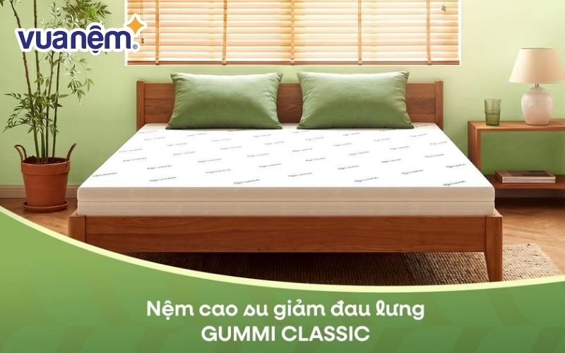 Nệm Gummi Classic nâng đỡ cột sống ổn định và thoáng khí