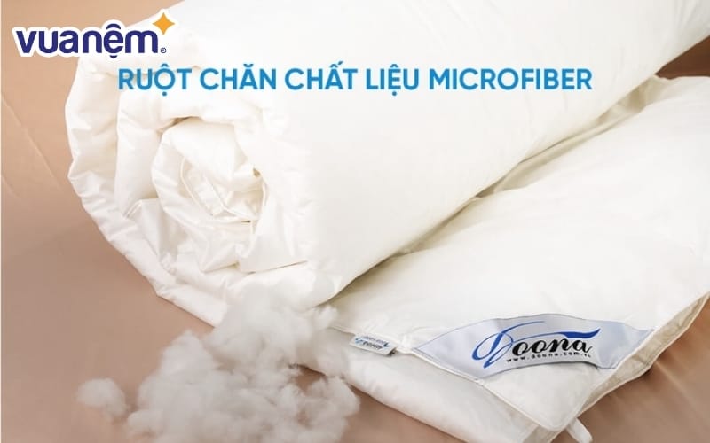Ruột chăn lông vũ Doona được làm từ sợi Microfiber siêu mịn