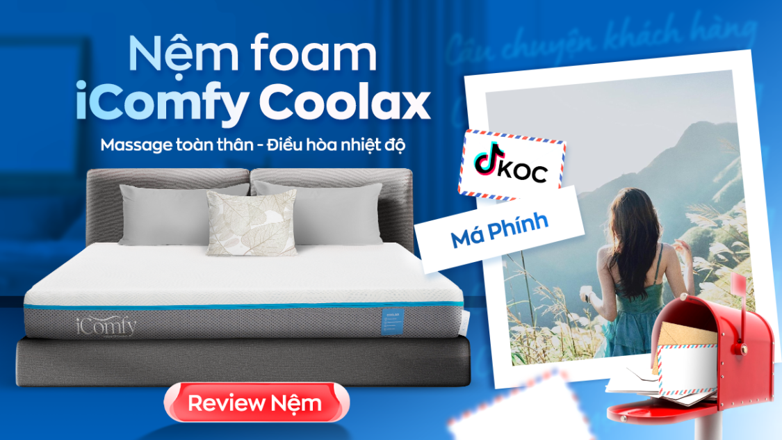TikToker Má Phính hé lộ trải nghiệm mát xa tại nhà mỗi đêm với nệm iComfy Coolax