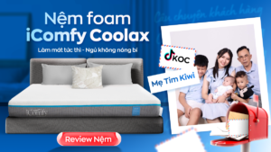 TikToker Mẹ Tim Kiwi tìm ra giải pháp cho bé ngủ ngon, không lo nóng lưng với nệm iComfy Coolax