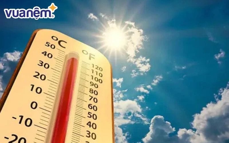 Không để nệm tiếp xúc với nhiệt độ cao