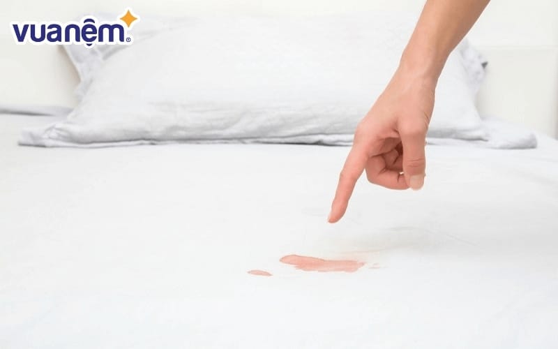 Sử dụng oxy già để vệ sinh vết máu trên nệm bông ép