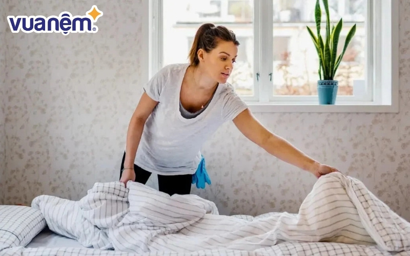 Những vết nấm mốc cứng đầu thường xuất hiện trên nệm mỗi khi thời tiết nóng, ẩm ướt