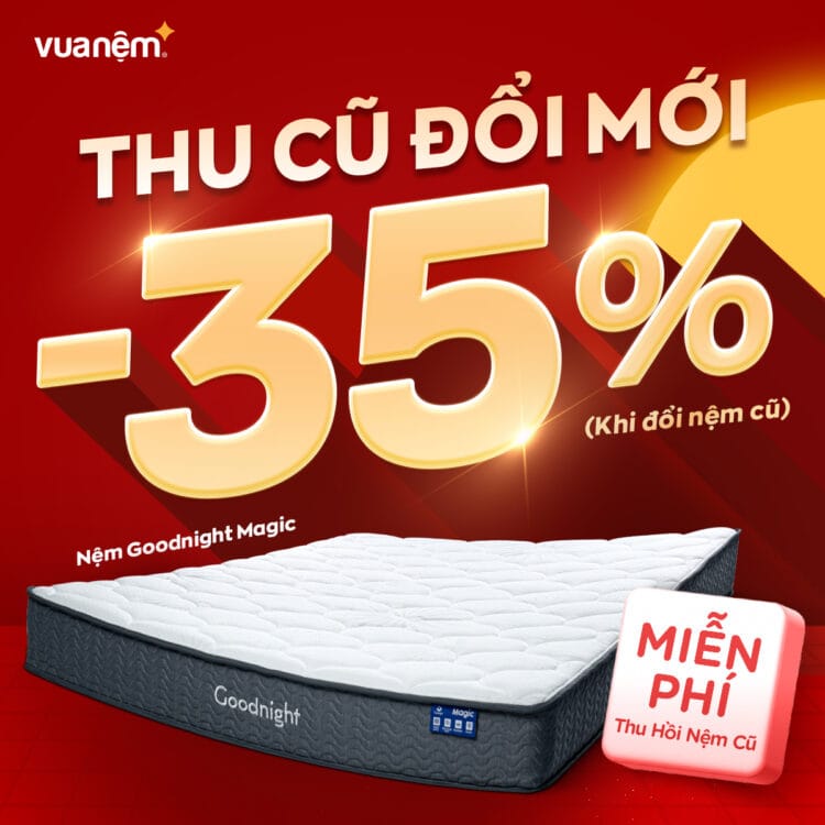 Nệm lò xo Goodnight Magic giảm tới 35%