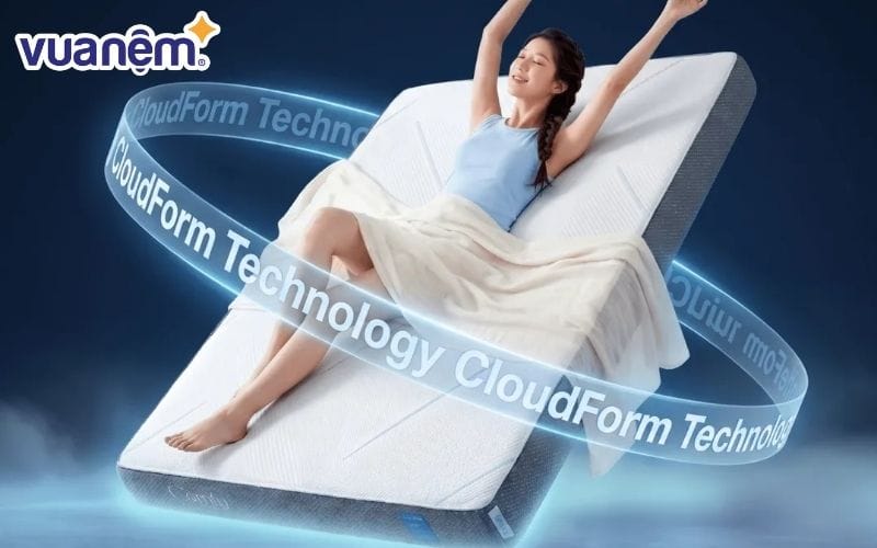 Nệm foam Comfy Cloud 2.0 siêu đàn hồi dày 15cm