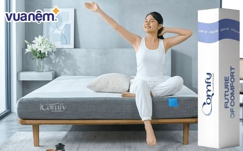 Nệm foam iComfy Coolax Plus băng lạnh đa tầng