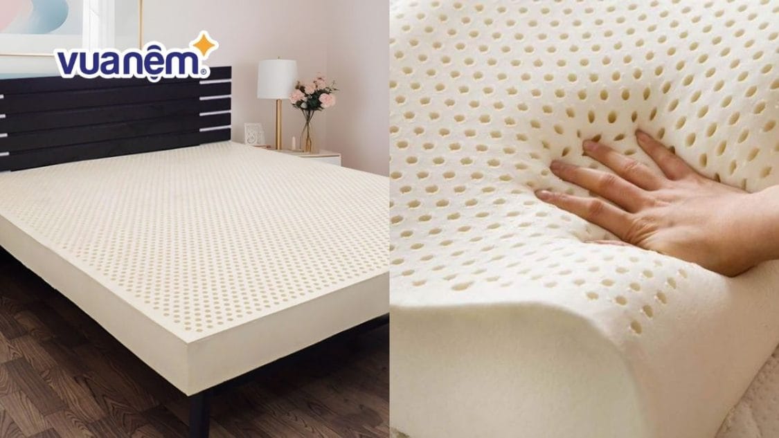 nệm cao su thiên nhiên và nệm cao su nhân tạo