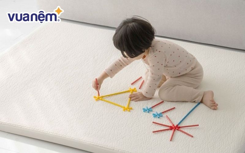 Nệm trải sàn Hàn Quốc đảm bảo an toàn, giảm nguy cơ vấp ngã