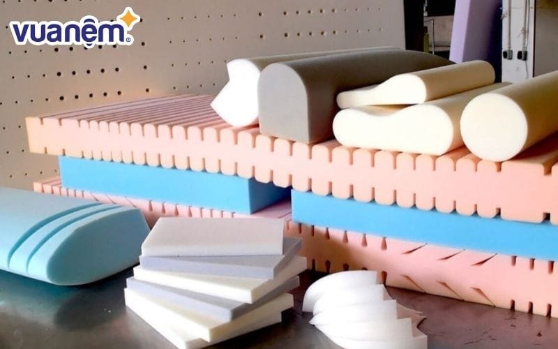 PU Foam là chất liệu được sử dụng phổ biến trong nhiều dòng nệm hiện đại