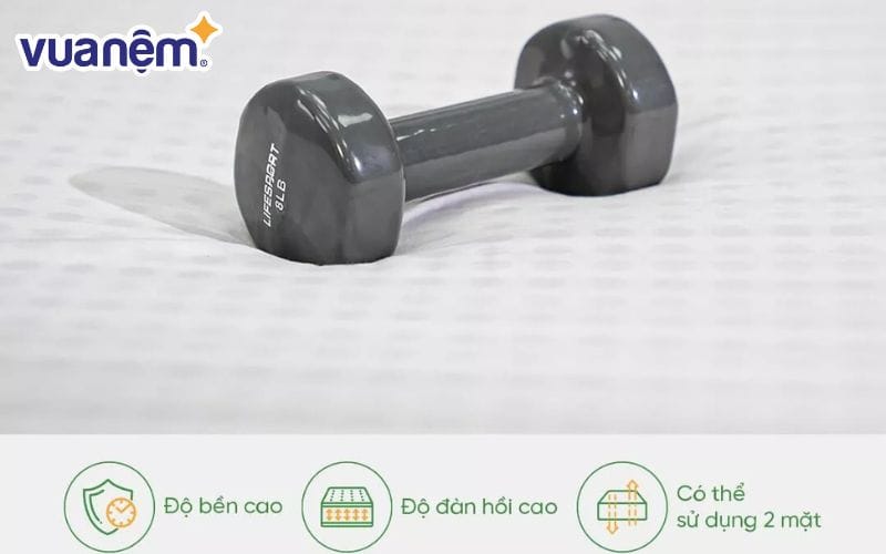 Nệm Gummi Legend không xẹp lún hay biến dạng sau thời gian dài sử dụng
