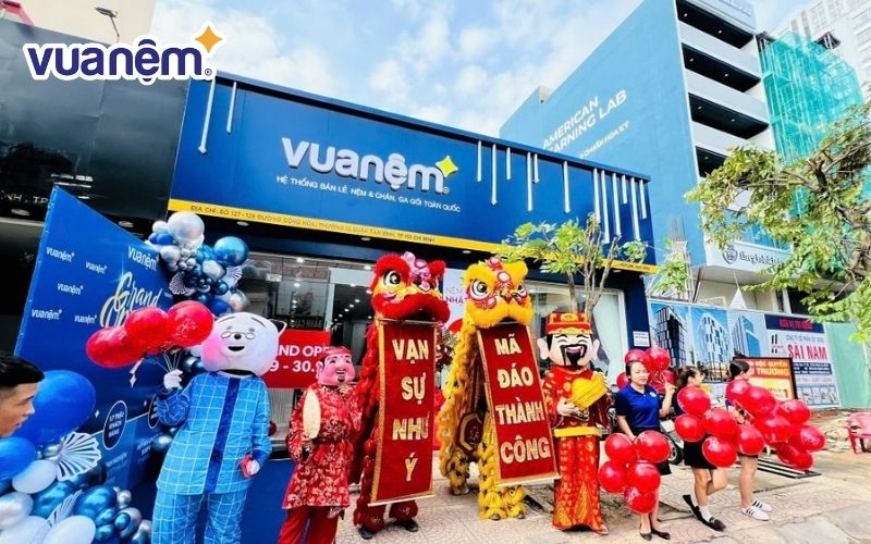 Hệ thống cửa hàng Vua Nệm rộng khắp giúp khách hàng dễ dàng tiếp cận
