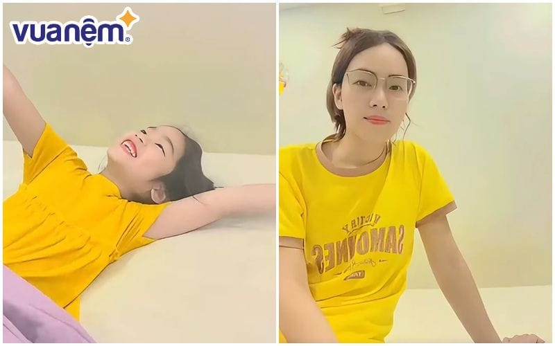 Review khách hàng - Gia đình chị Nhung cảm thấy thoải mái khi sử dụng nệm Gummi Legend