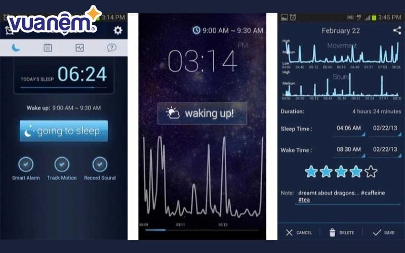 Màn hình ứng dụng Sleep Bot
