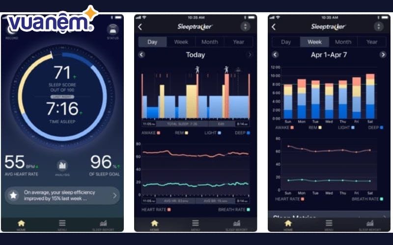 Giao diện Sleep Tracker