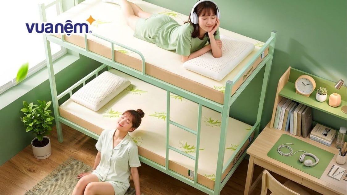 Nệm giường tầng ký túc xá