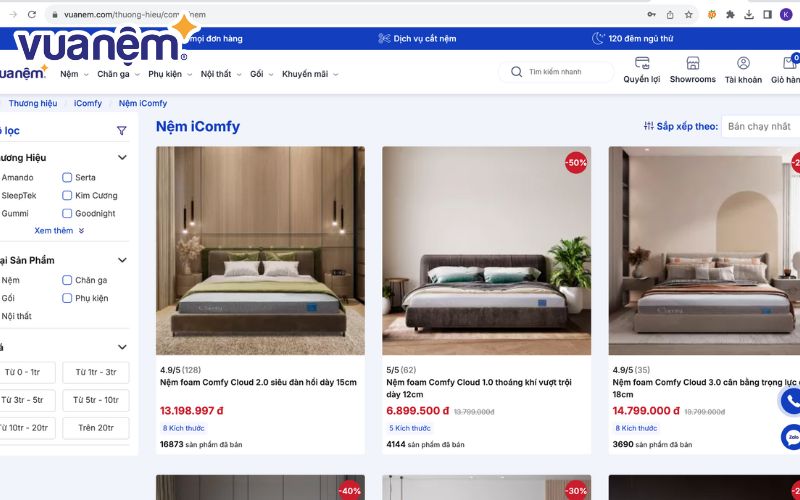 Vua Nệm là nhà phân phối chính thức nệm iComfy, cam kết 100% sản phẩm chính hãng