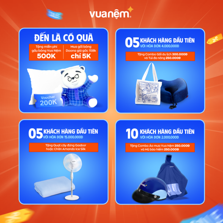 Check-in nhận quà liền tay – Gối 5.000 VNĐ & nhiều quà tặng hấp dẫn