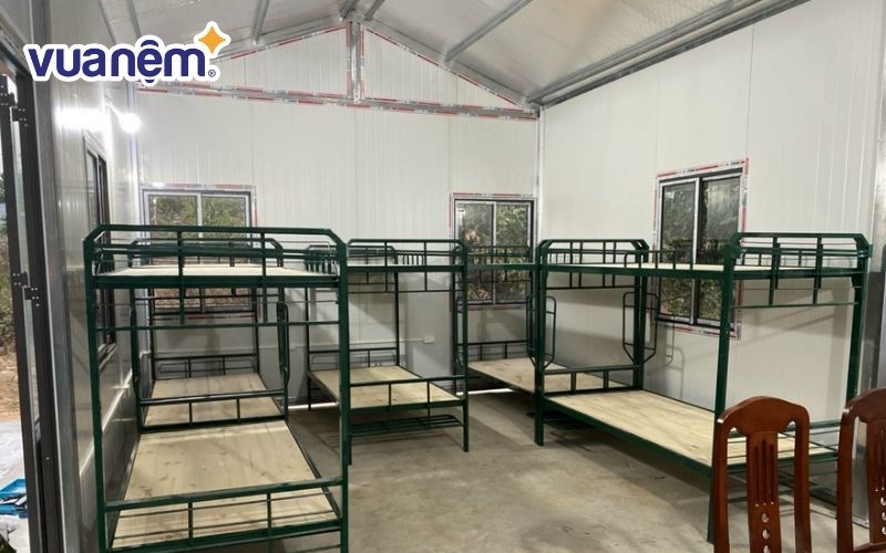 Giường tầng quân đội có tiêu chuẩn kích thước cụ thể