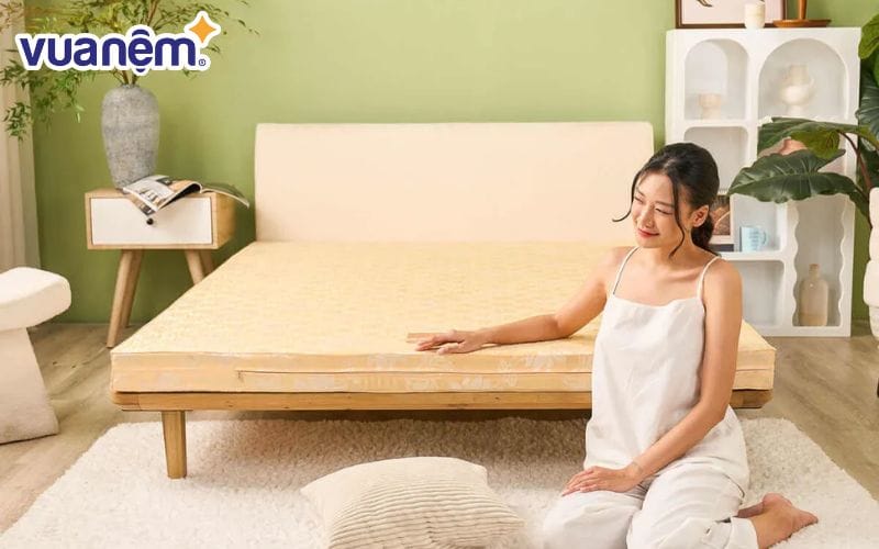 Nệm bông ép Wonjun Pure phù hợp với không gian ký túc xá nhỏ gọn