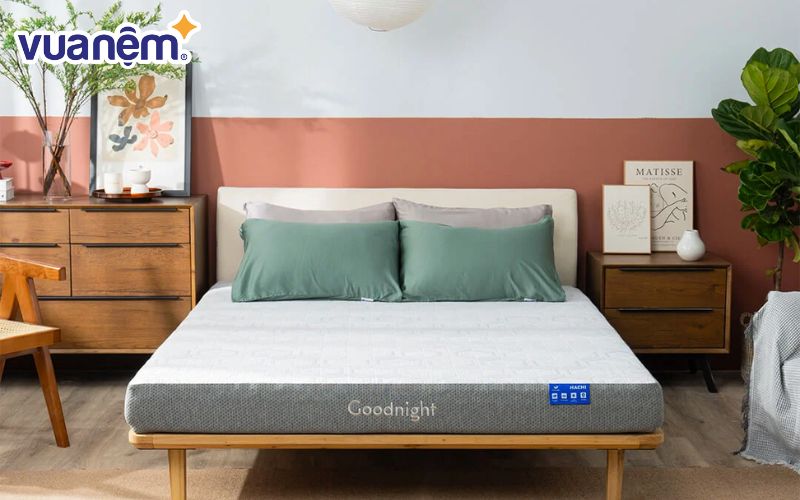 Nệm foam Goodnight Hachi là dòng nệm foam giá tốt, đáng tin cậy cho người có trọng lượng lớn