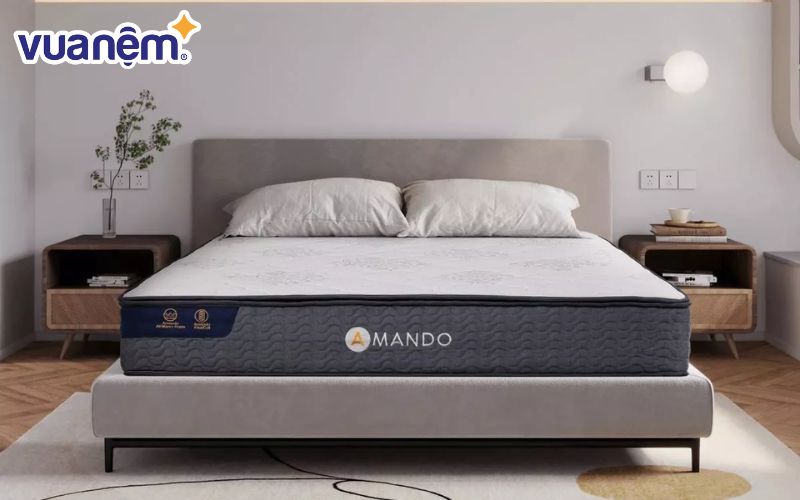 Nệm lò xo Amando Elite là dòng nệm cho người béo nặng cân lý tưởng nhờ khả năng chịu lực tốt và phân bổ áp lực đều khắp bề mặt nệm
