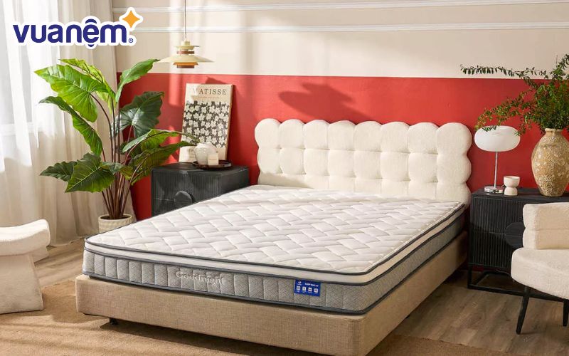 Nệm lò xo Goodnight Sleep Wave là lựa chọn bền bỉ và êm ái cho người nặng cân