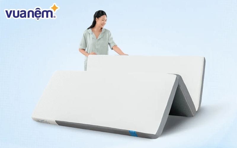 Nệm foam iComfy Fold 3.0 có thiết kế gấp gọn, phù hợp với sinh viên