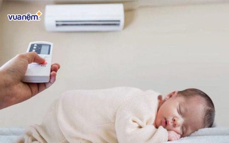 Nhiệt độ phòng khi ngủ lý tưởng cho trẻ sơ sinh khi ở Việt Nam là 25 – 26 độ C