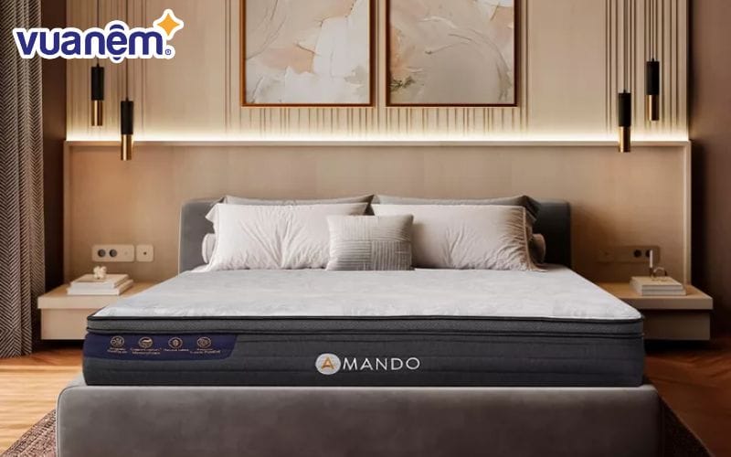 Amando là thương hiệu nệm thuộc hệ sinh thái Vua Nệm, cung cấp sản phẩm chất lượng với mức giá phổ thông