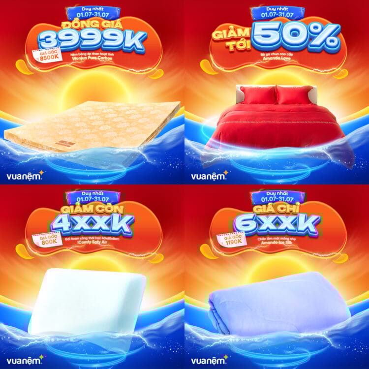 Nệm bông ép và phụ kiện chăm sóc giấc ngủ khác