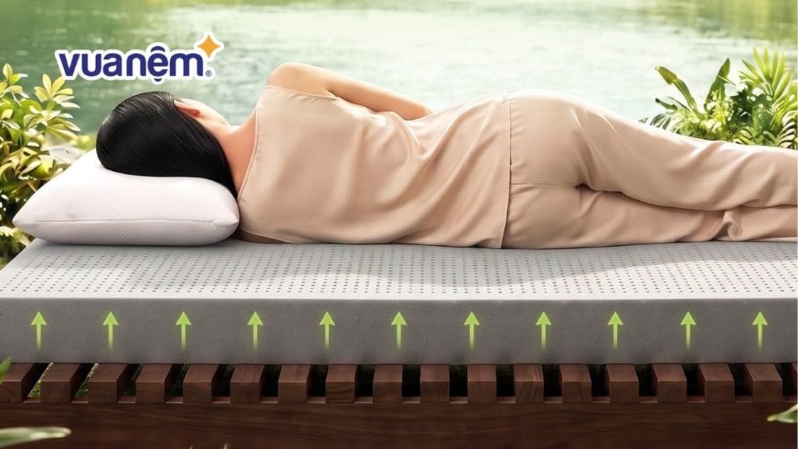 Cách nằm nệm không bị nóng