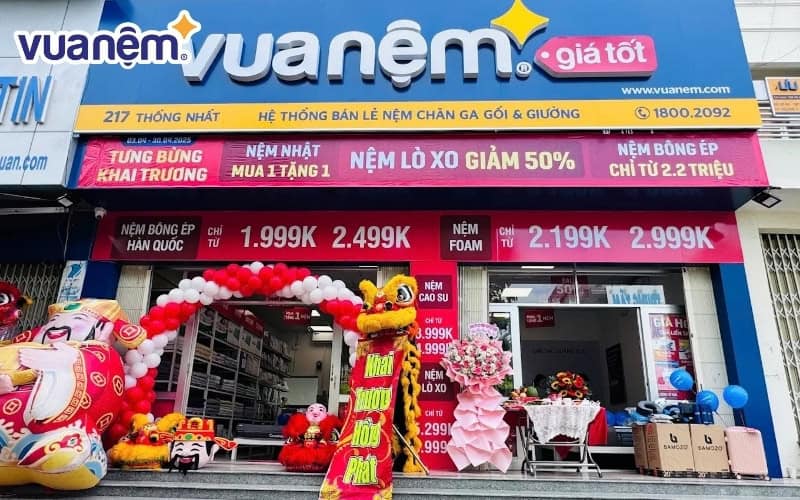 Vua Nệm - Nhà bán lẻ chăn ga gối nệm uy tín, nổi tiếng