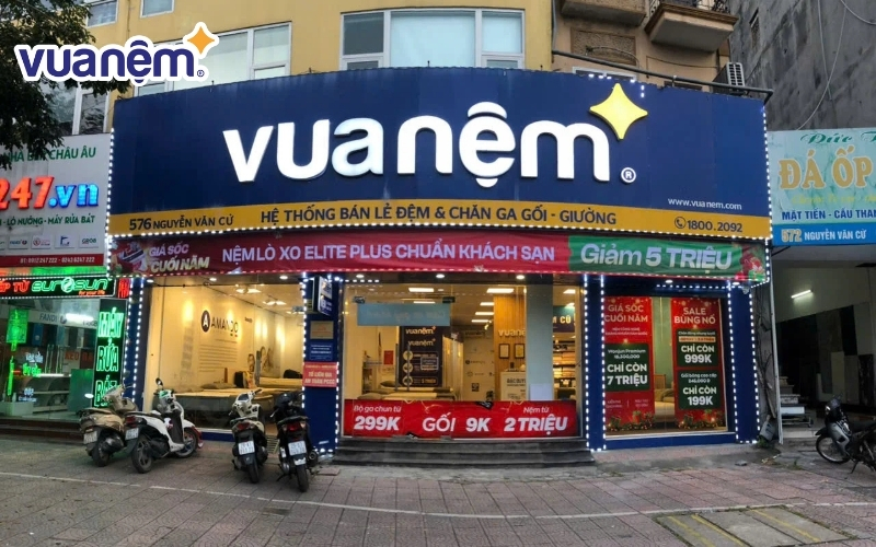 Cửa hàng Vua Nệm tại quận Long Biên