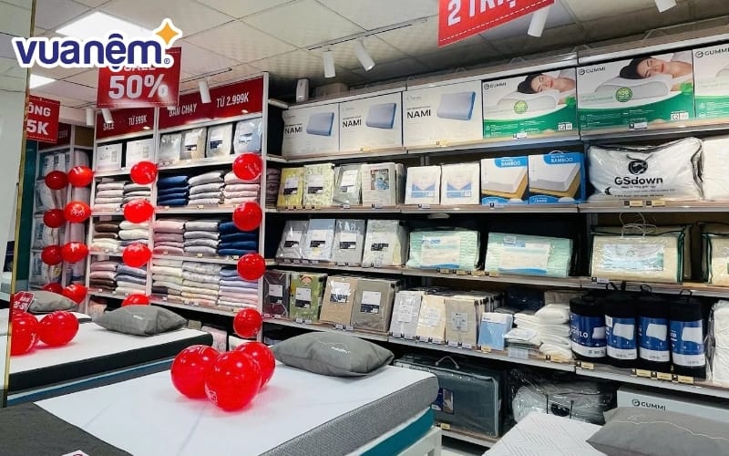 Cửa hàng Vua Nệm tại Bình Thuận có đa dạng sản phẩm