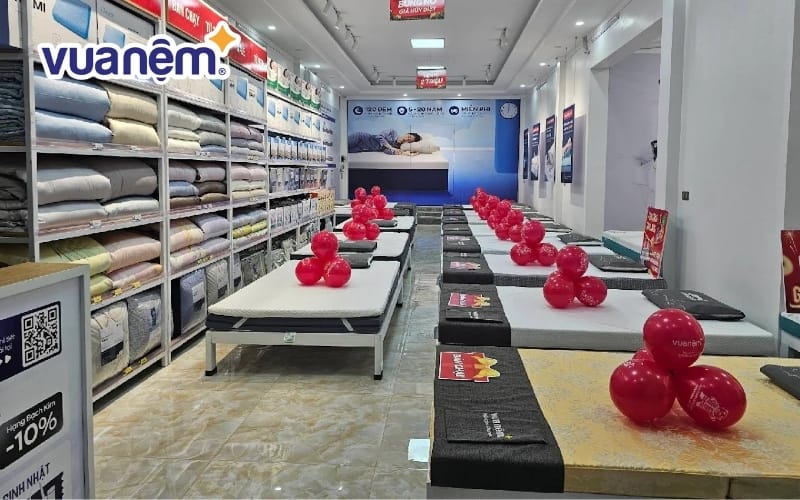 Cửa hàng Vua Nệm đa dạng sản phẩm