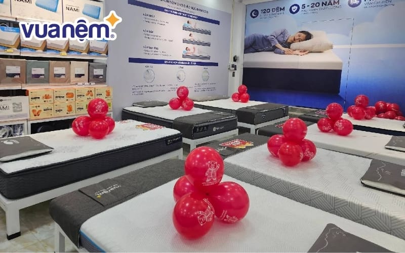 Cửa hàng Vua Nệm đa dạng sản phẩm