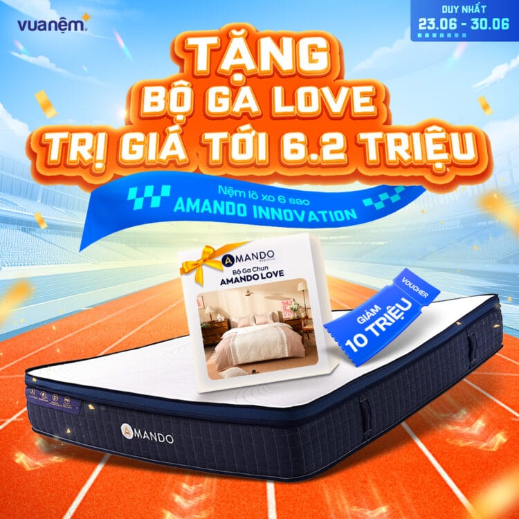 Nệm lò xo 6 sao Amando Innovation