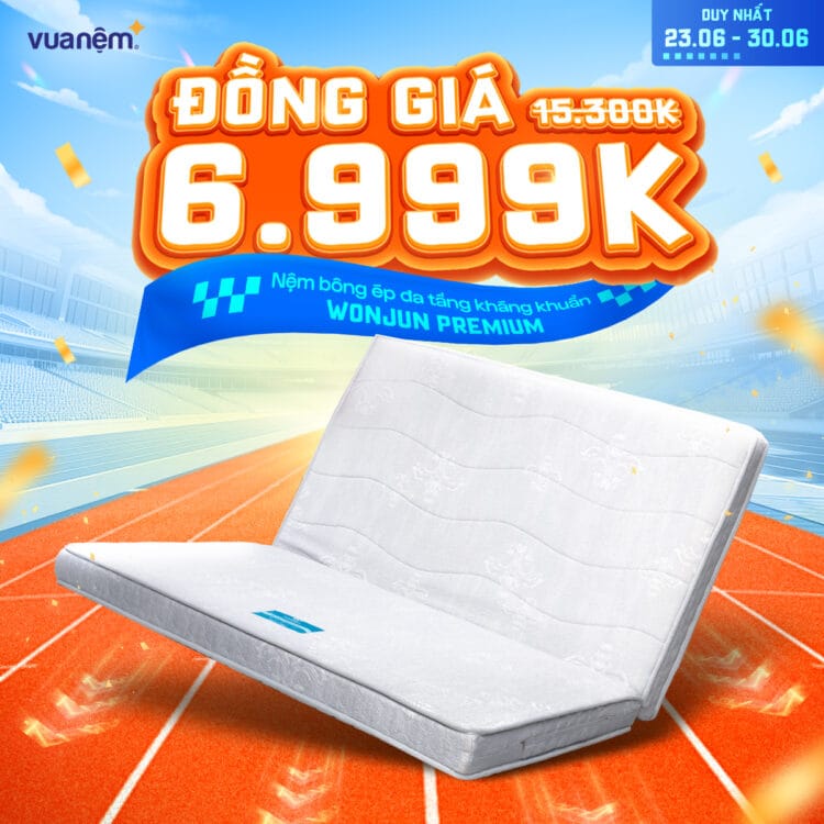 Nệm bông ép Wonjun Premium 