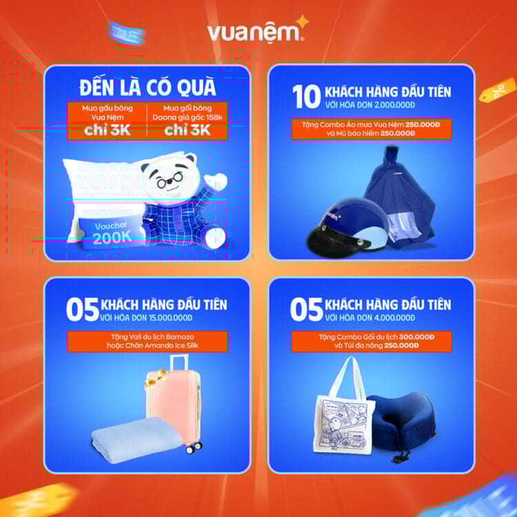 Phần quà hấp dẫn tặng khách hàng trong dịp khai trương