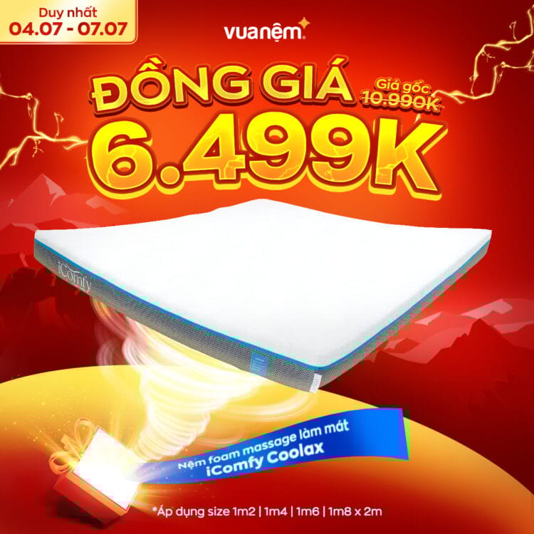 Nệm iComfy Coolax đồng giá 6.499k