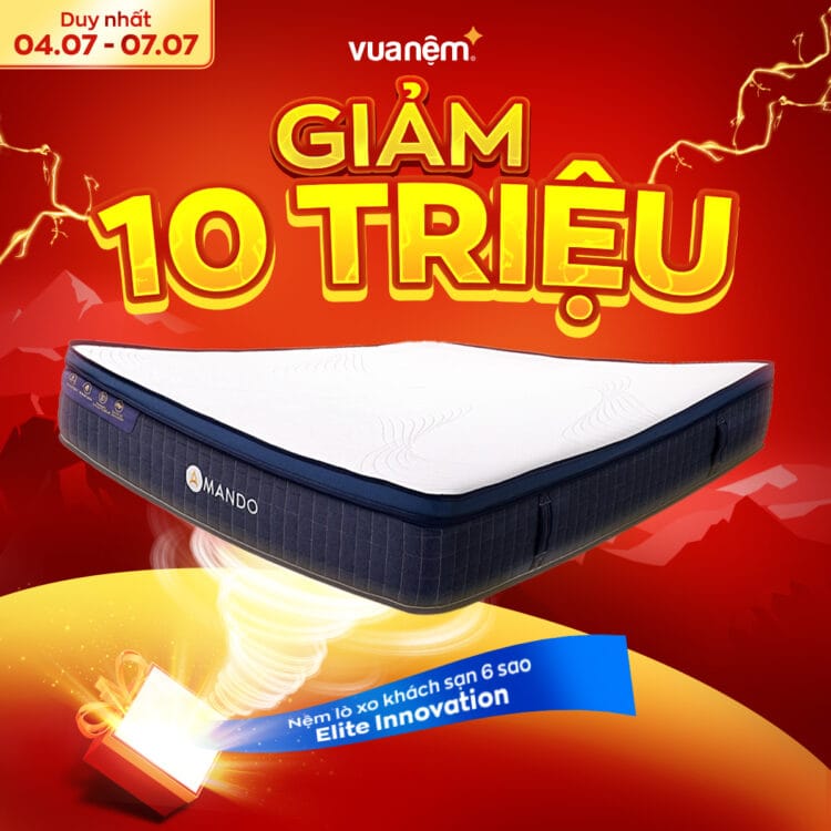 Nệm lò xo Amando Innovation giảm giá 10 triệu