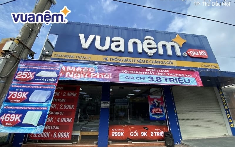 Cửa hàng Vua Nệm tại Bình Dương