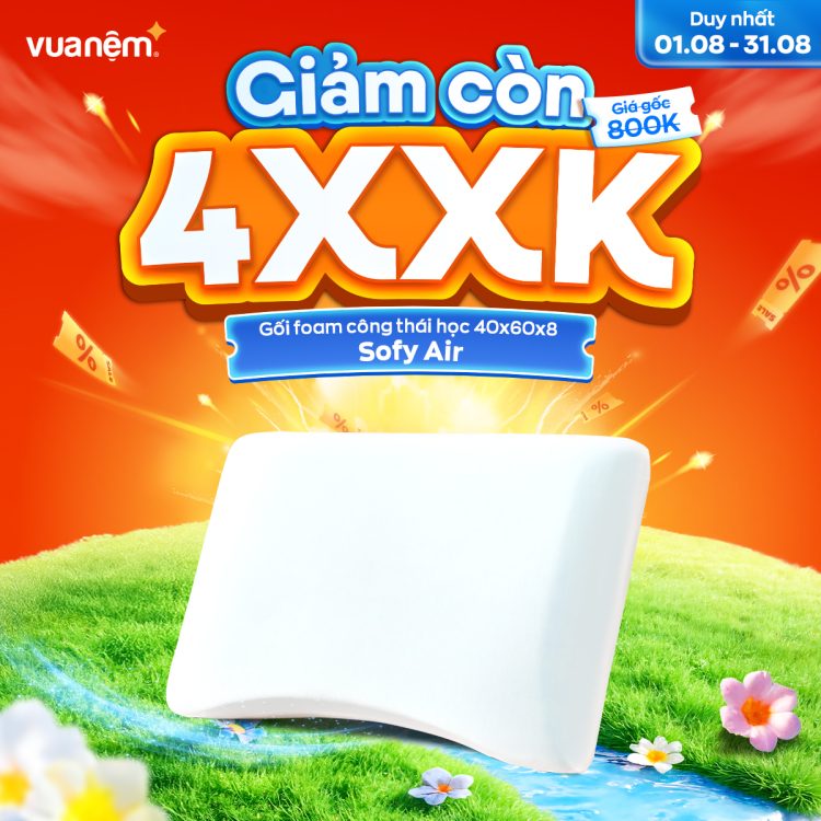 Gối foam iComfy Sofy Air giảm còn 4xx