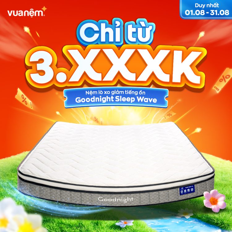 Nệm lò xo Goodnight Sleep Wave sale còn 3xxx