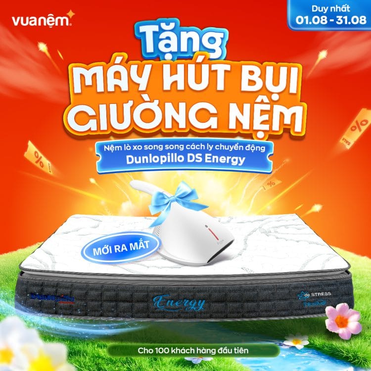 Nệm lò xo cao cấp Dunlopillo de.Stress Energy