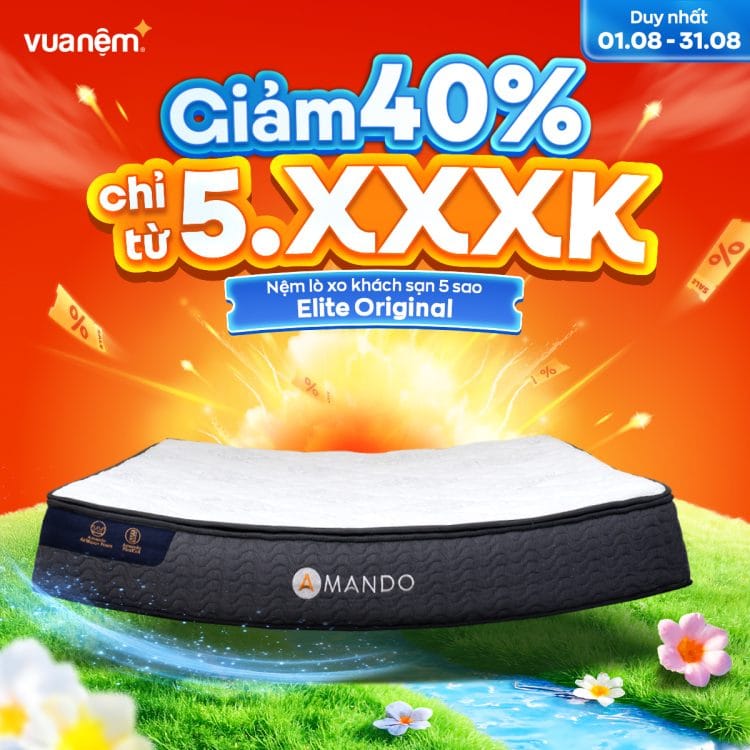 Mua nệm lò xo Amando Elite Original chỉ từ 5.xxx